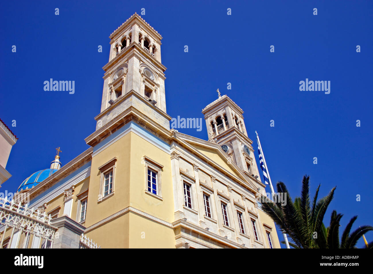 La cattedrale cattolica di San Giorgio, Hermoupolis Syros, Foto Stock