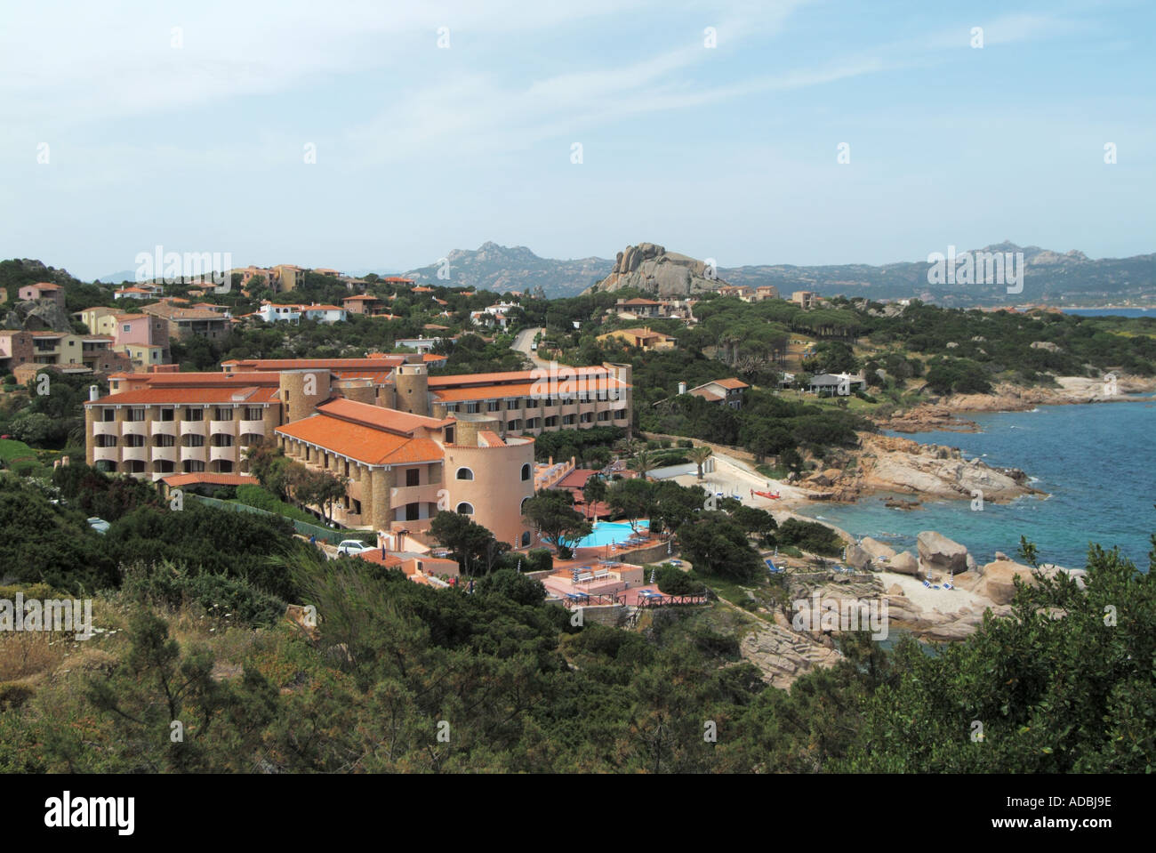 Baia Sardinia nuovi sviluppi al resort sulla costa nord orientale della Sardegna Foto Stock