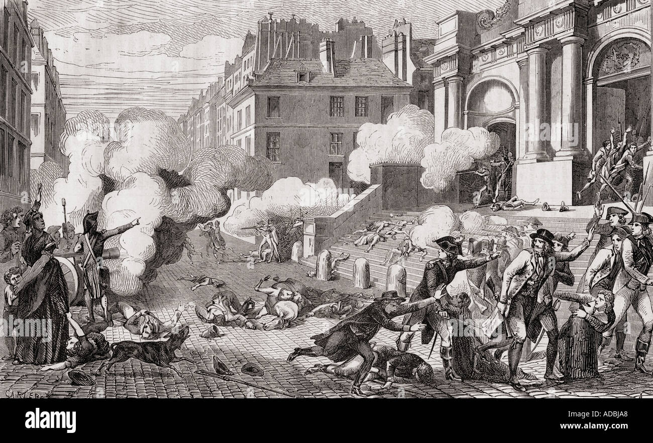 Insurrezione del giorno di 13 Vendémiaire, Anno III, 5 ottobre, 1795. Foto Stock