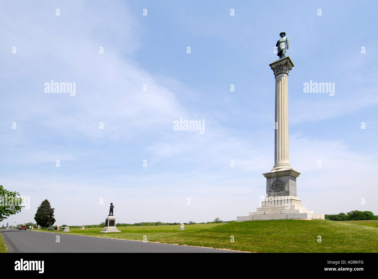 Vermont Memorial sul campo di battaglia di Gettysburg National Battlefield Park e il cimitero Pennsylvania PA Foto Stock