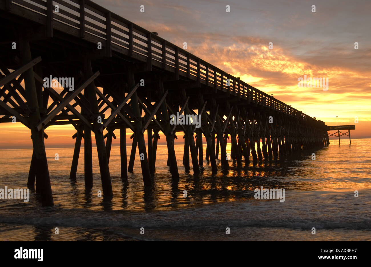 Myrtle Beach South Carolina, la pesca del molo a Sunrise USA Foto Stock