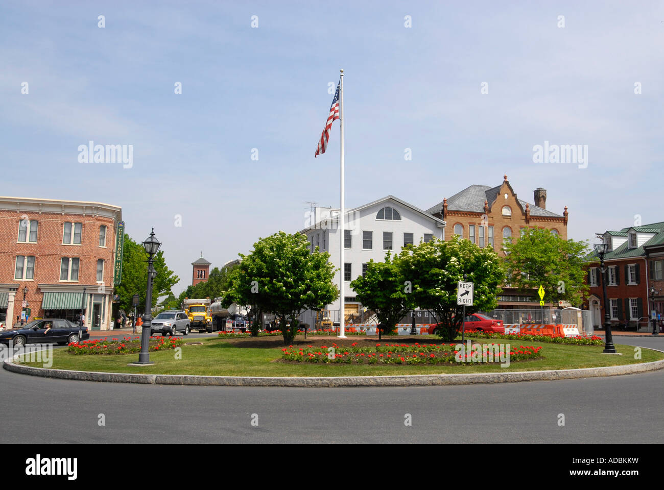 La zona del centro della storica Guerra Civile città di Gettysburg in Pennsylvania PA Foto Stock