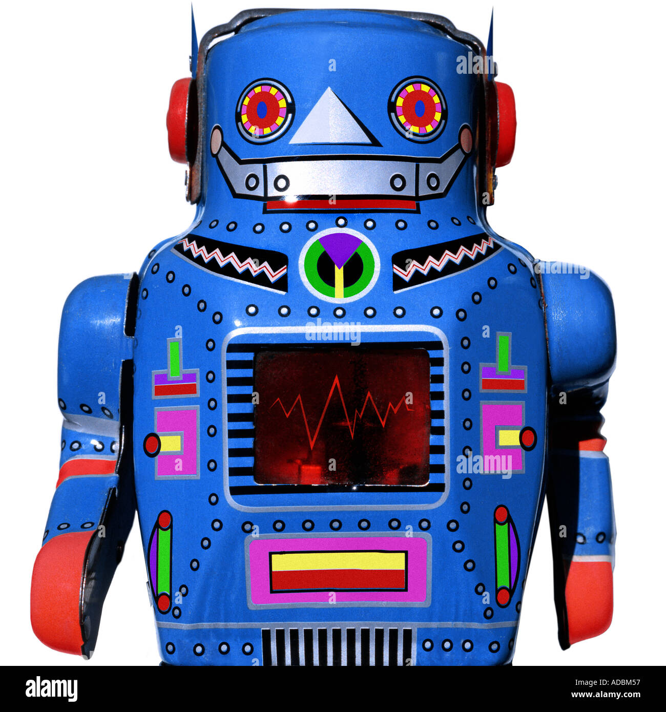Robot blu disponibile in otto colori diversi Fotografia di Patrick acciaio patricksteel www co uk Foto Stock