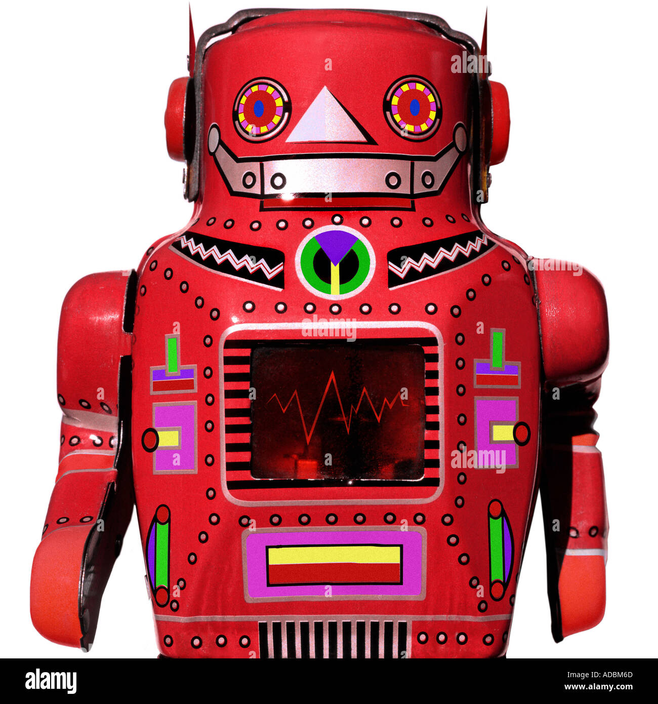 Robot rosso disponibile in otto colori diversi Fotografia di Patrick acciaio patricksteel www co uk Foto Stock