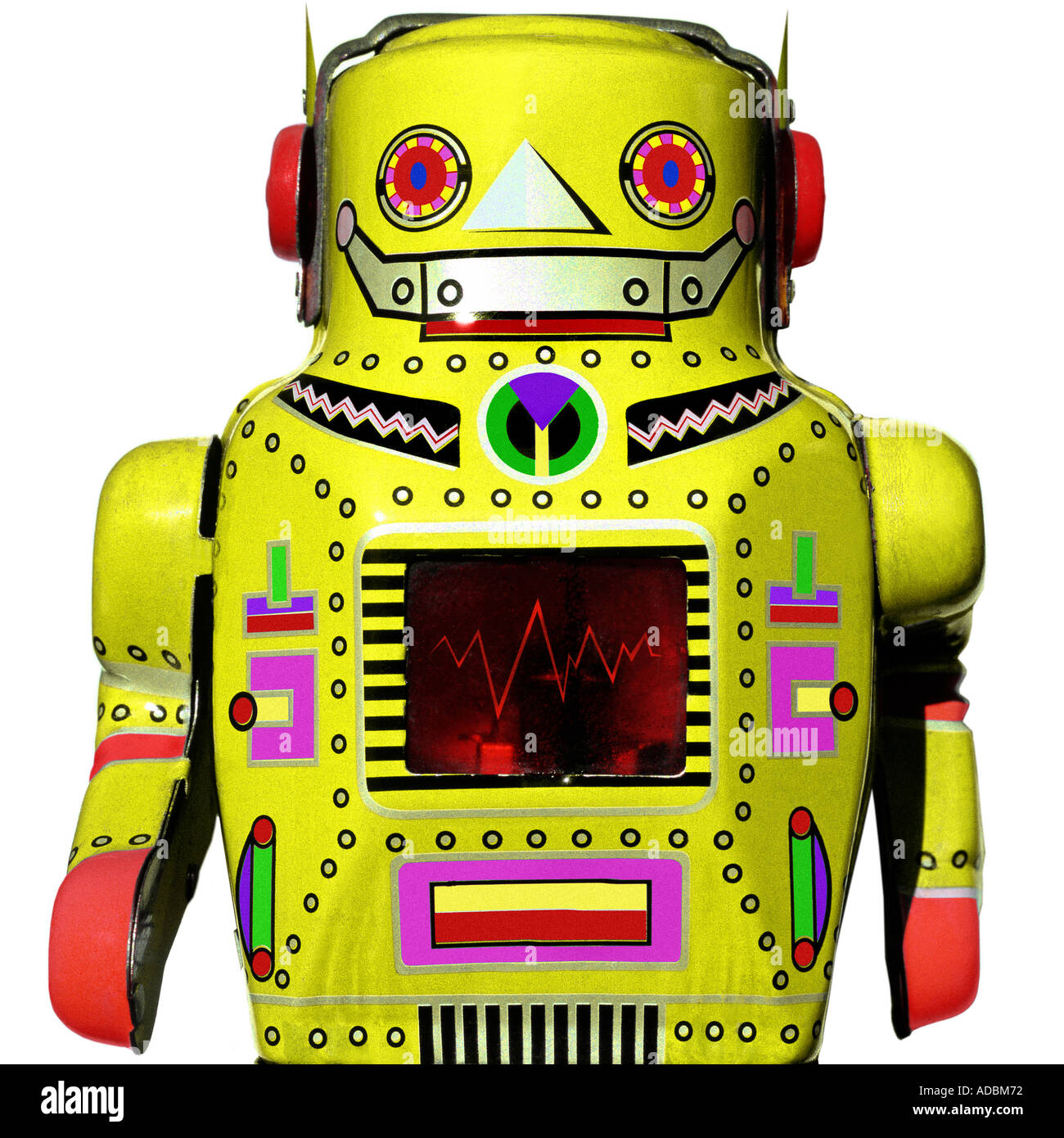 Robot giallo disponibile in otto colori diversi Fotografia di Patrick acciaio patricksteel www co uk Foto Stock
