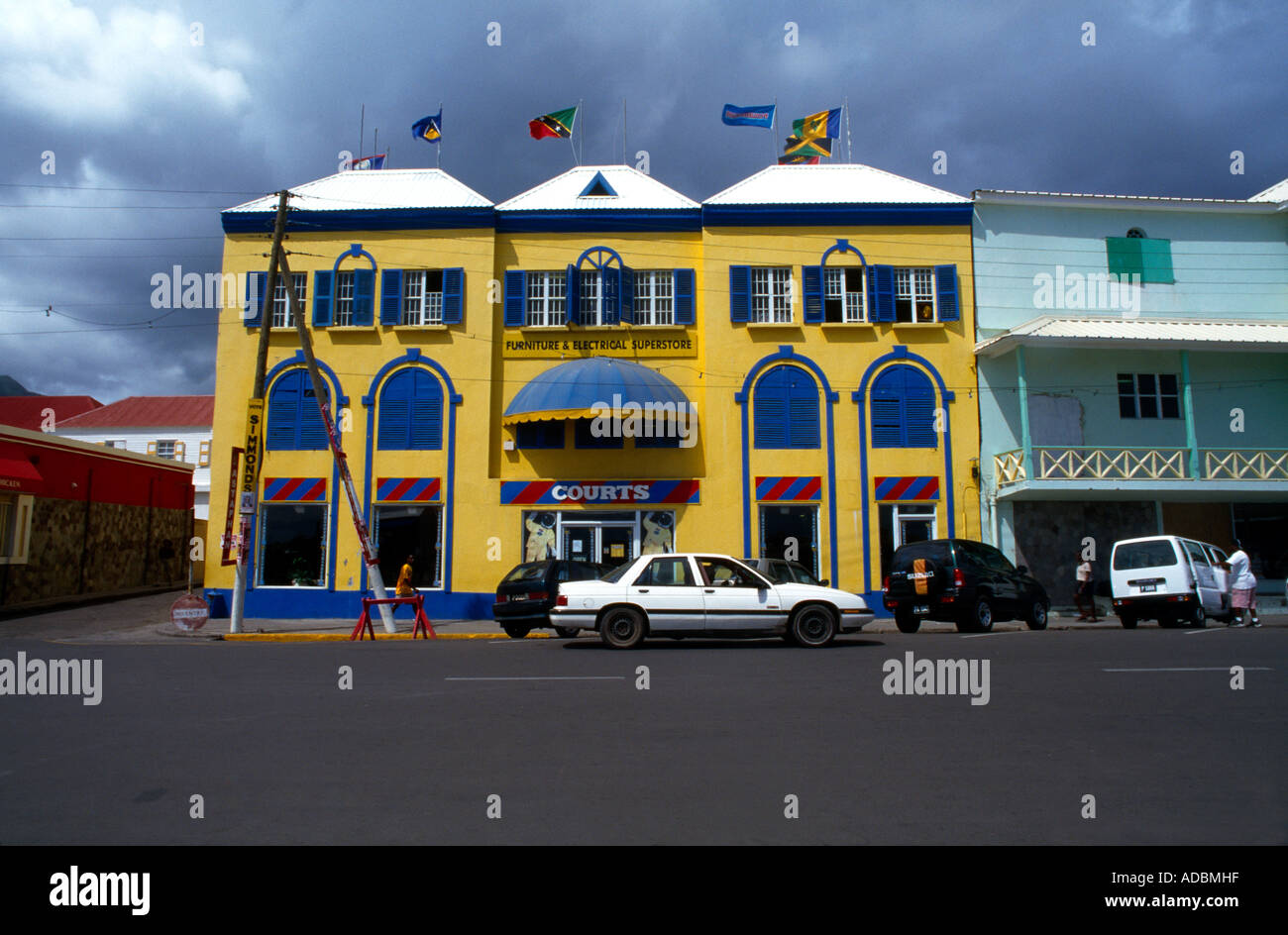 Basseterre St Kitts tribunali Superstore Foto Stock