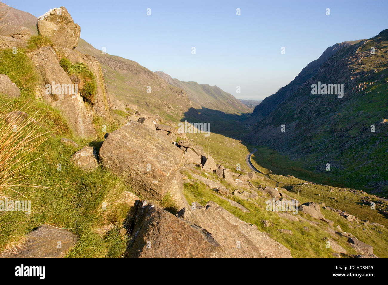 Snowdon vista dal Pyg via Foto Stock