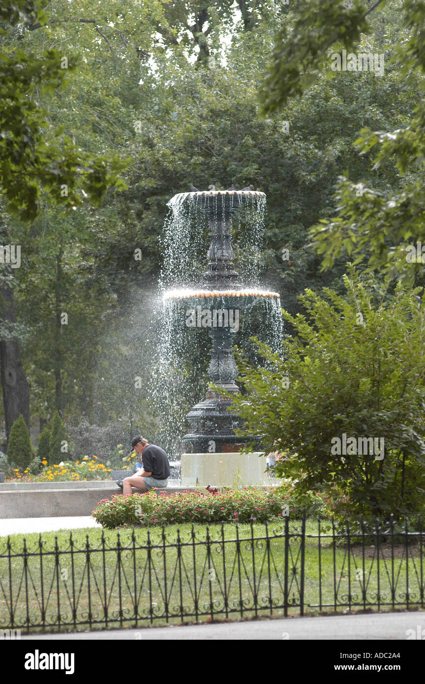 Saint Louis Square Montreal Canada Foto Stock