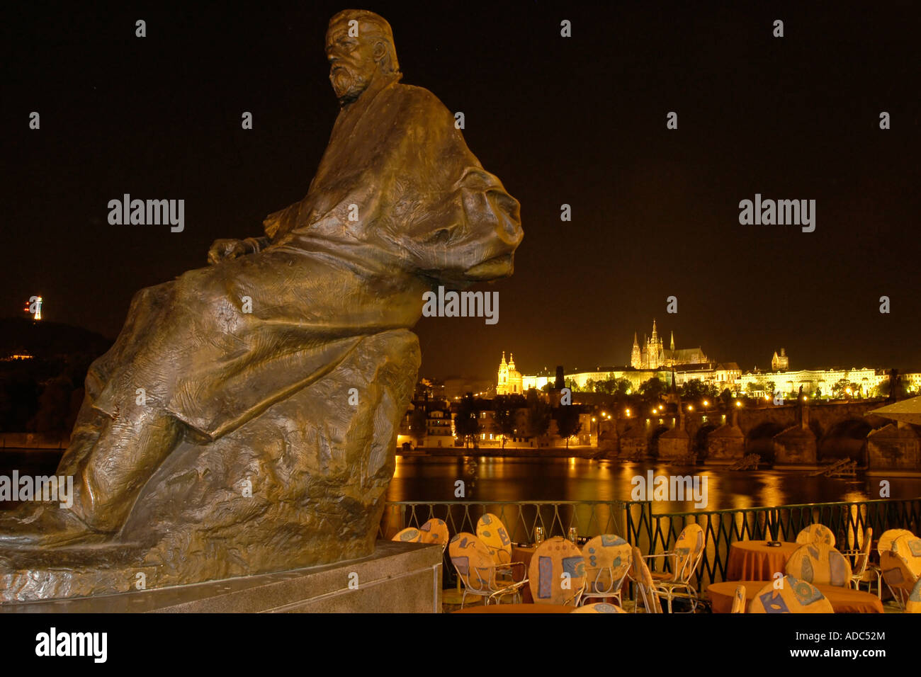 Bedrich Smetana statua museum di Praga Repubblica Ceca Foto Stock