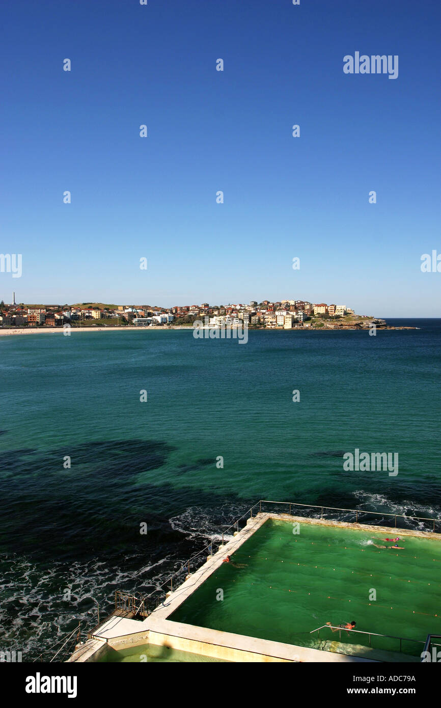 La spiaggia di Bondi e bagni Sydney Australia Foto Stock