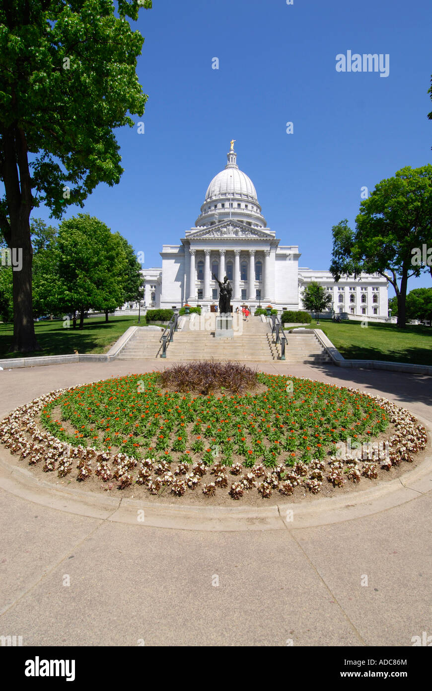 Lo State Capitol Building a Madison Wisconsin WI Foto Stock