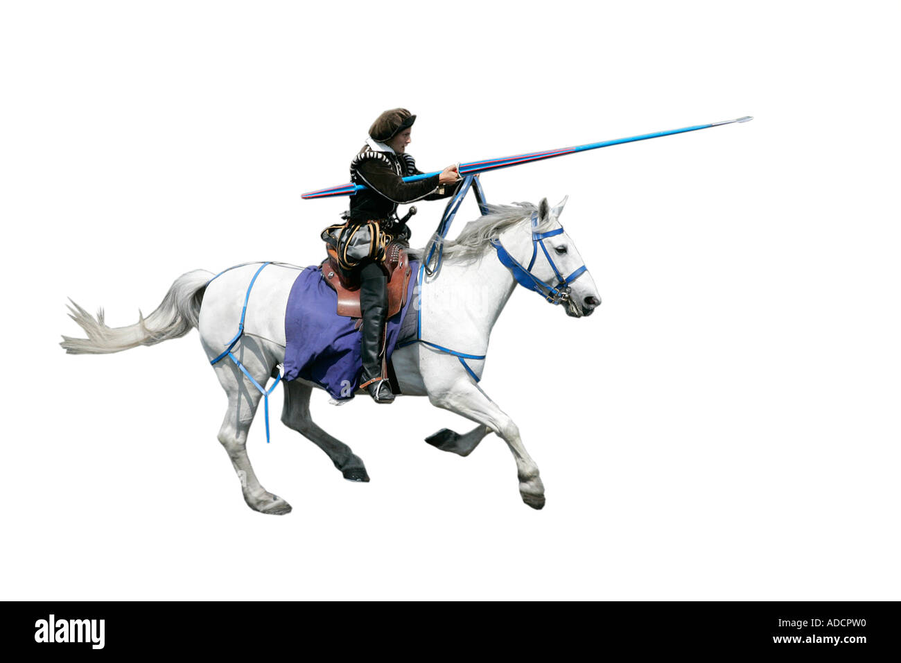 Statua Cavaliere Crociato A Cavallo Con Lancia Ebros - Figura In Resina Dipinta A Mano, Alta 20 Cm, Collezionismo E Regalo