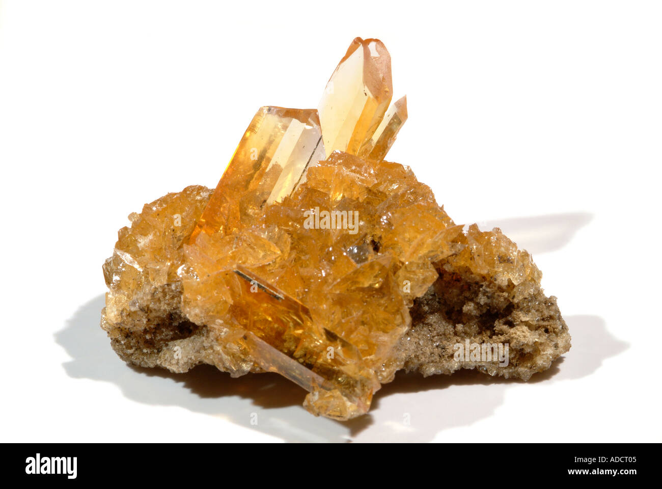 Minerale di gesso giallo trasparente tinto cristalli, Salinas, Perù Foto  stock - Alamy