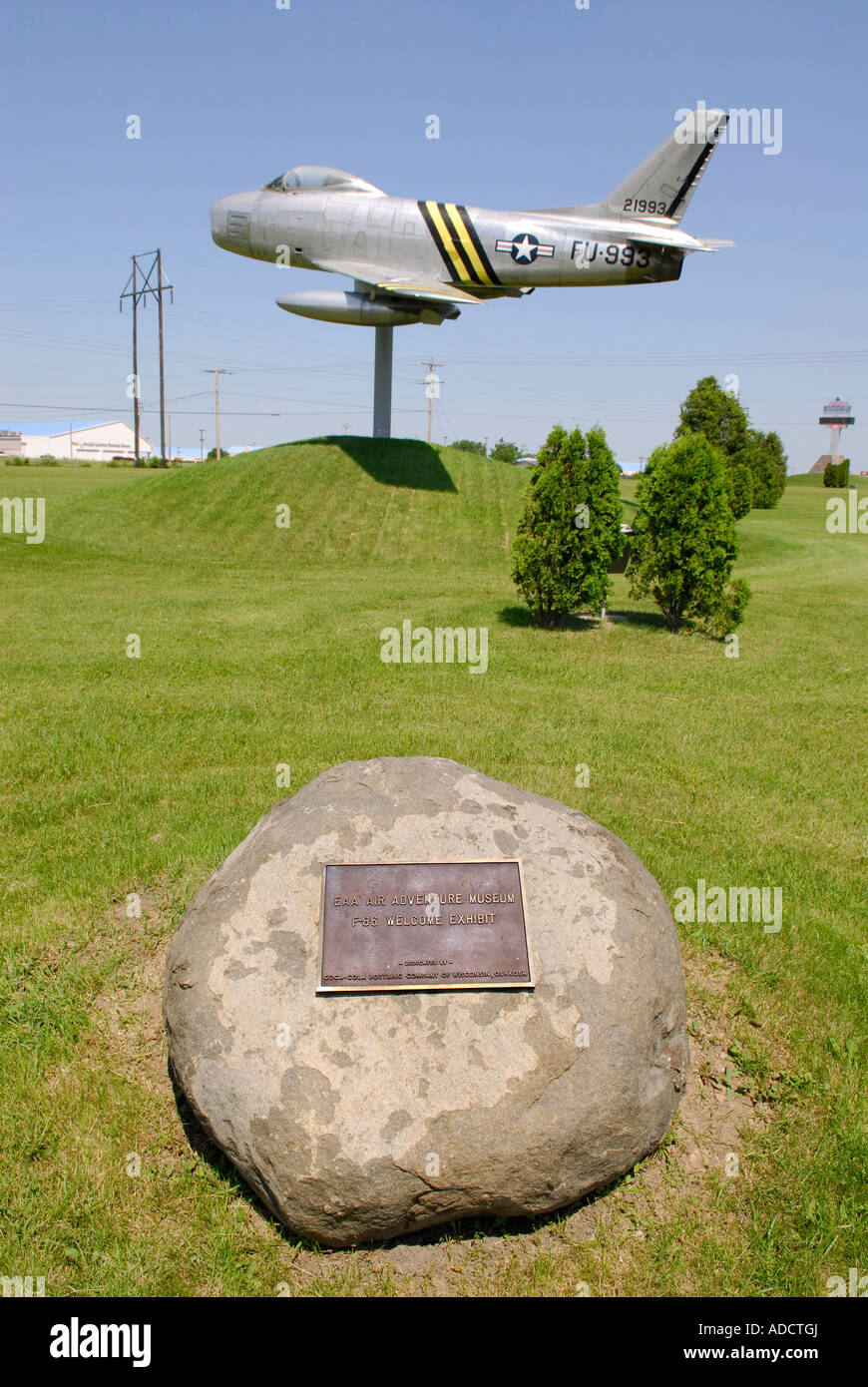F 86 velivoli a getto guerra coreana fighter in Experimental Aircraft Association EAA Air Adventure Museum Oshkosh Wisconsin Foto Stock