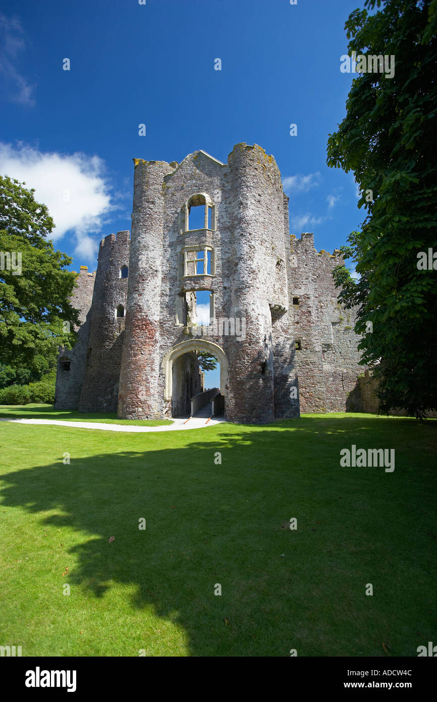 Laugharne Castello, Laugharne, West Wales, Regno Unito Foto Stock