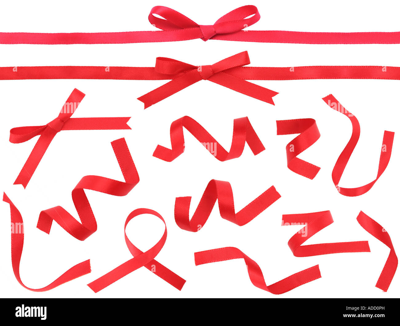Nastro rosso elemento di design Foto Stock