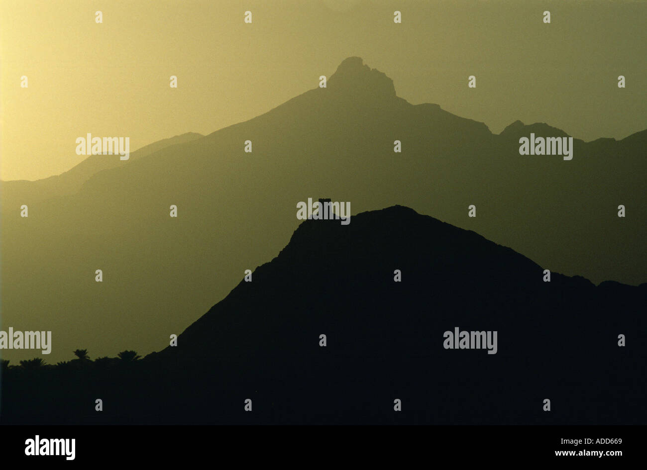 Sulla strada di Nizwa Oman Foto Stock