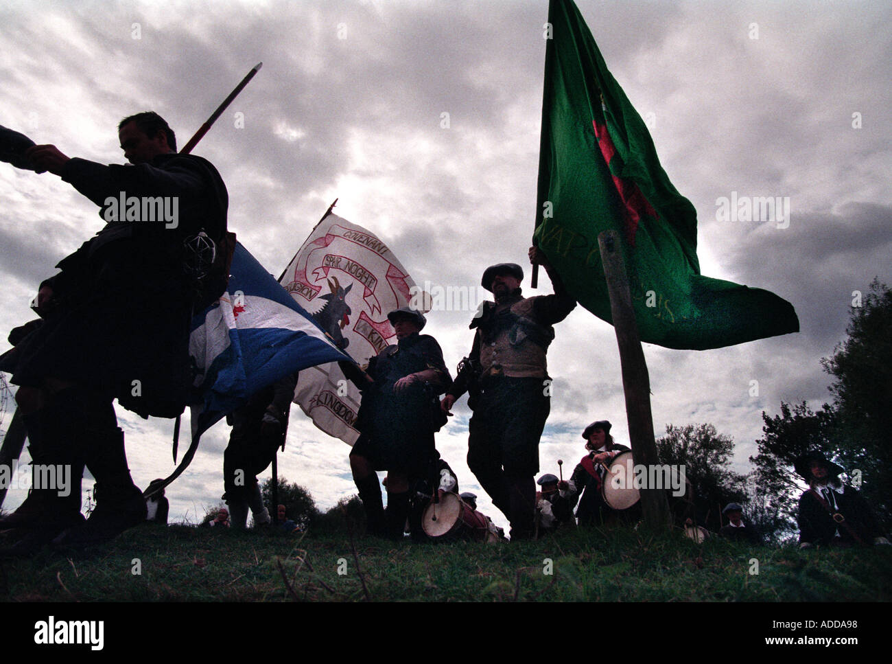 Battaglia di Worcester ri emanazione Worcestershire Inghilterra Foto Stock