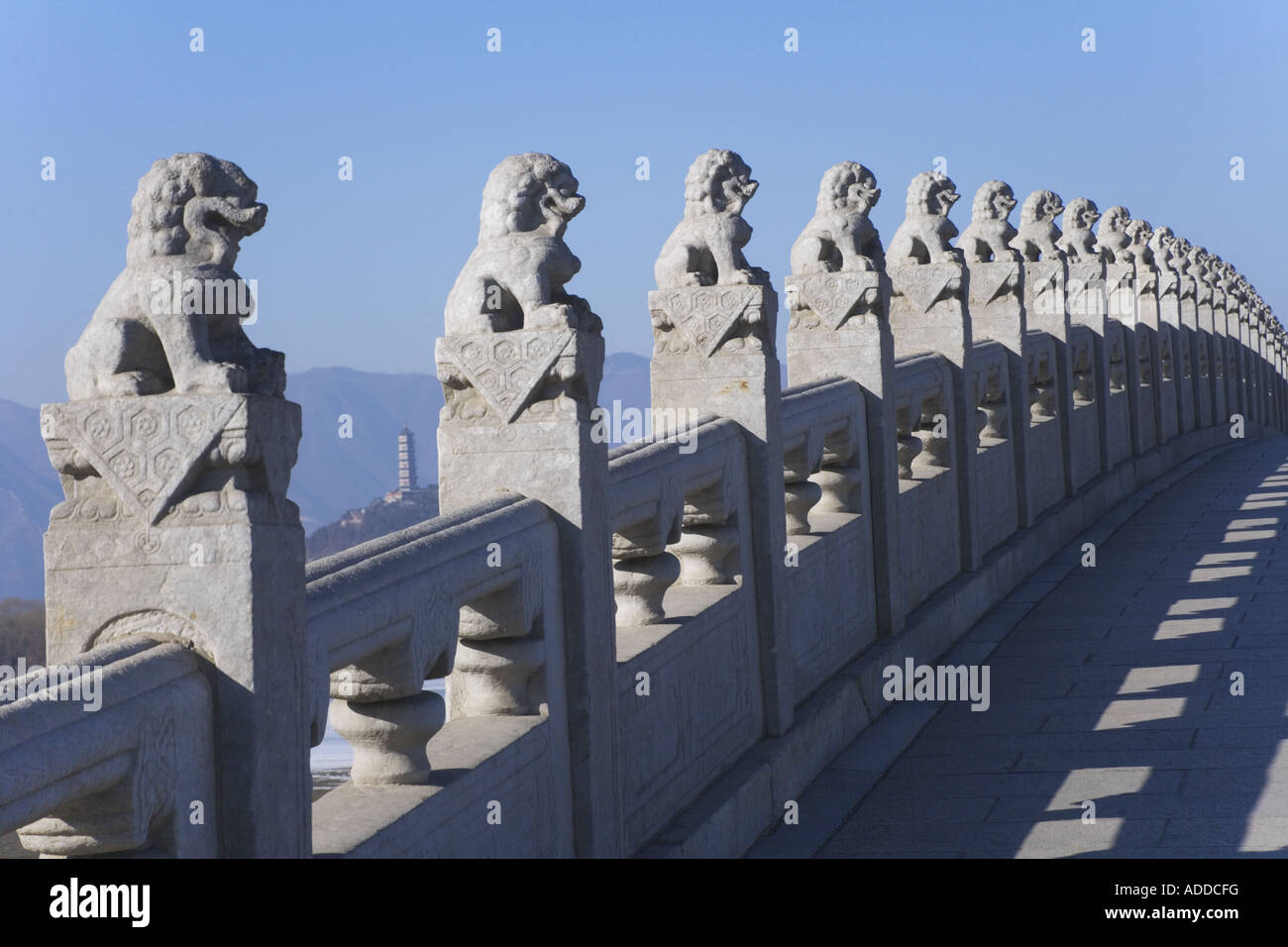 Ponte sul Lago Kunming Summer Palace beijing cina Foto Stock