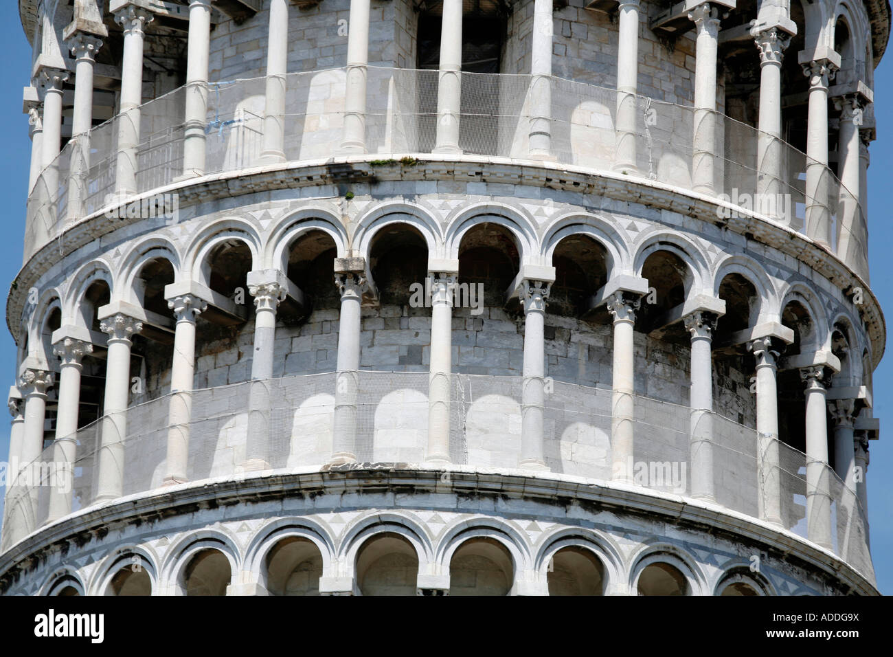 La Torre Pendente di Pisa in Piazza del Duomo la Piazza dei Miracoli a Pisa Italia Foto Stock