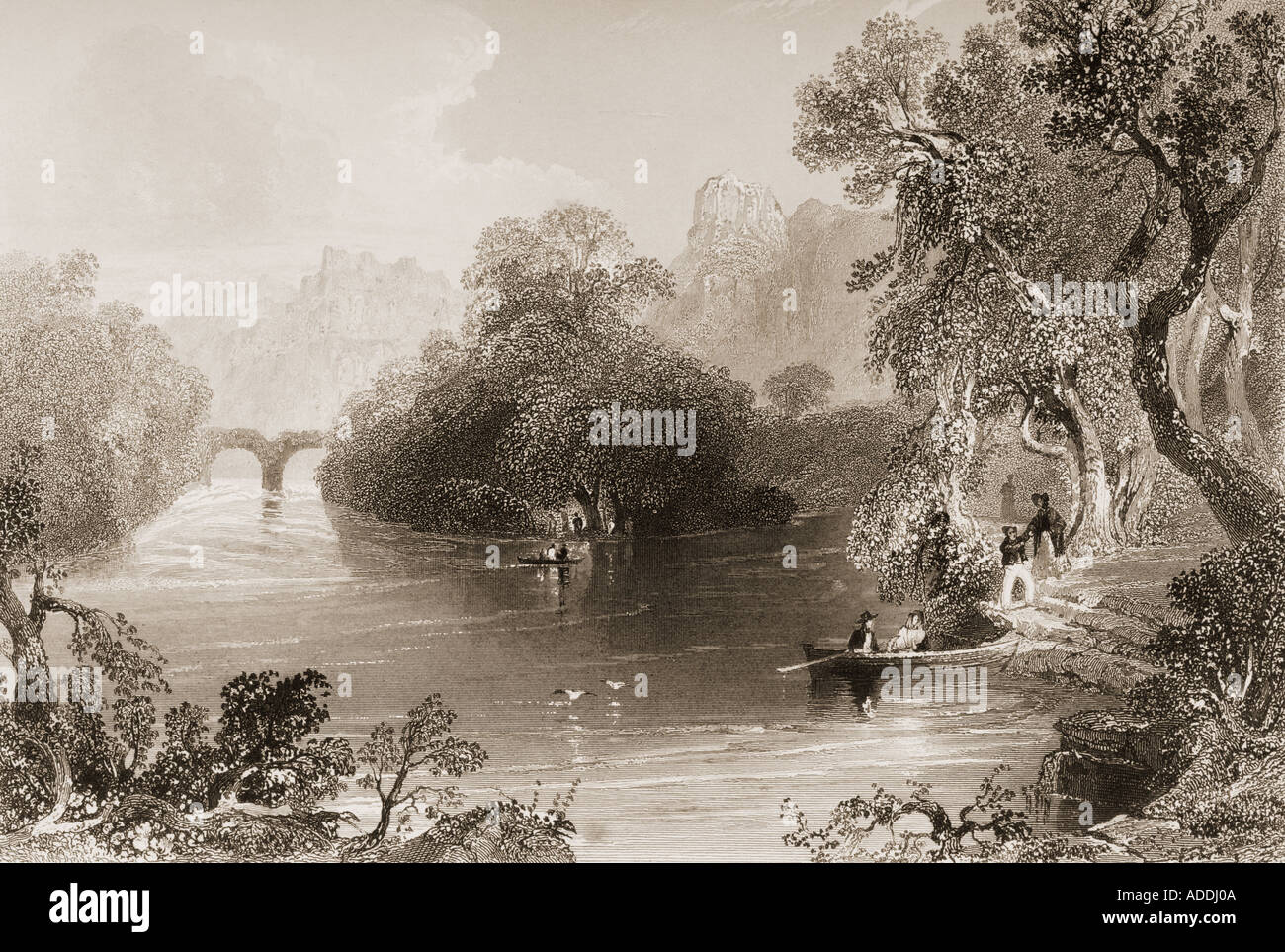 Old Weir Bridge, Killarney, County Kerry, Irlanda. Foto Stock