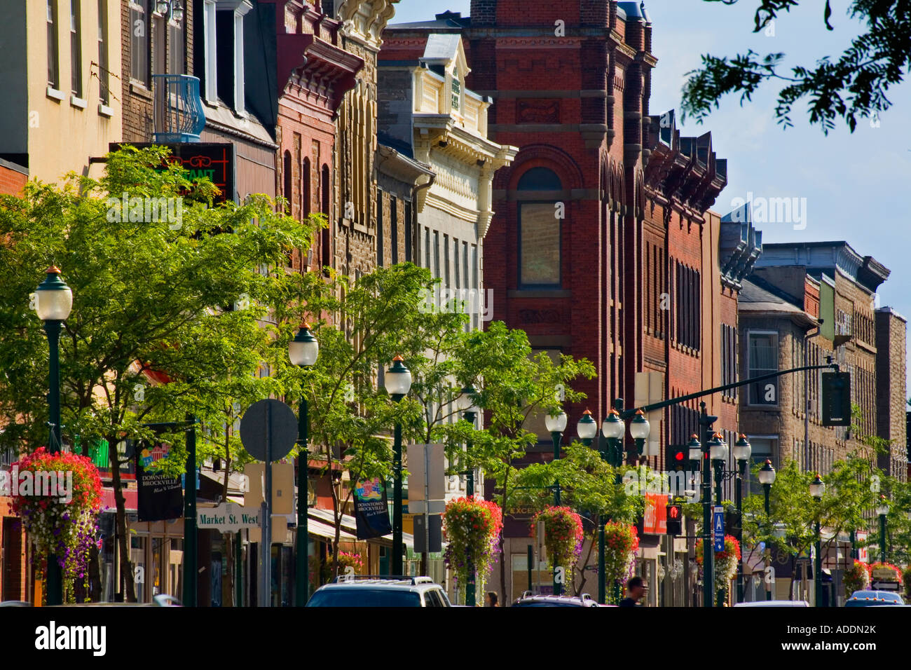 King Street Historic District Brockville Ontario Canada Foto Stock