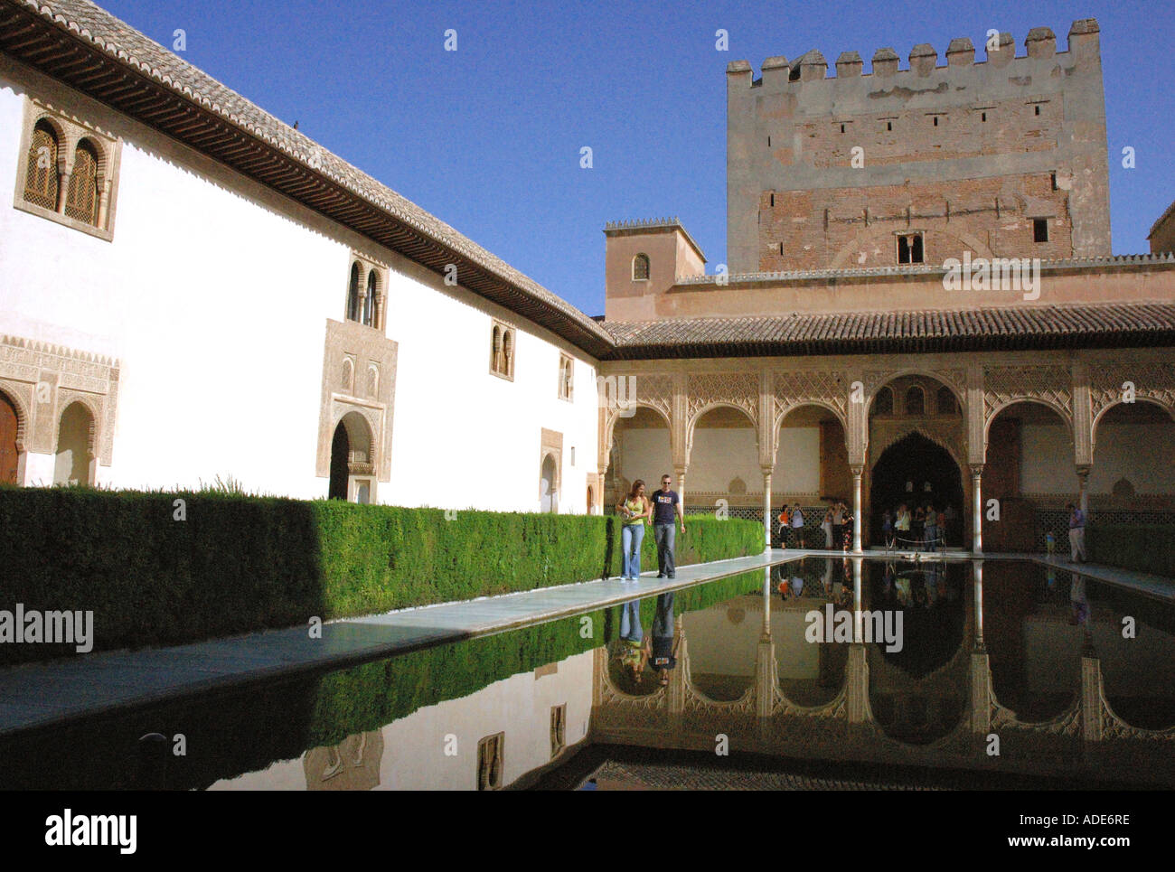 Vista di Alhambra Palace & Alcazaba fortezza Granada Andalusia Andalucía España Spagna Iberia Europa Foto Stock