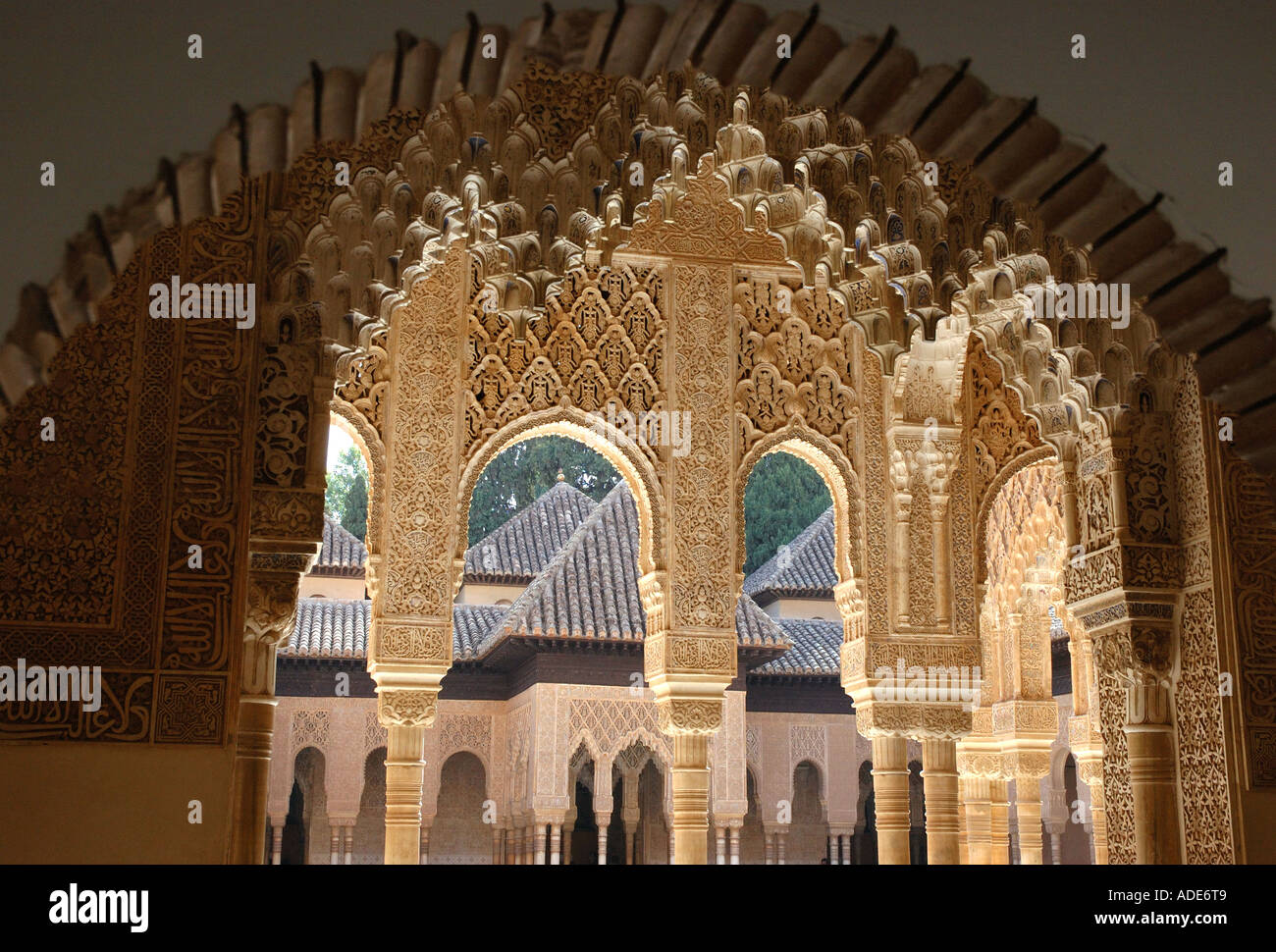 Vista di Alhambra Palace & Alcazaba fortezza Granada Andalusia Andalucía España Spagna Iberia Europa Foto Stock