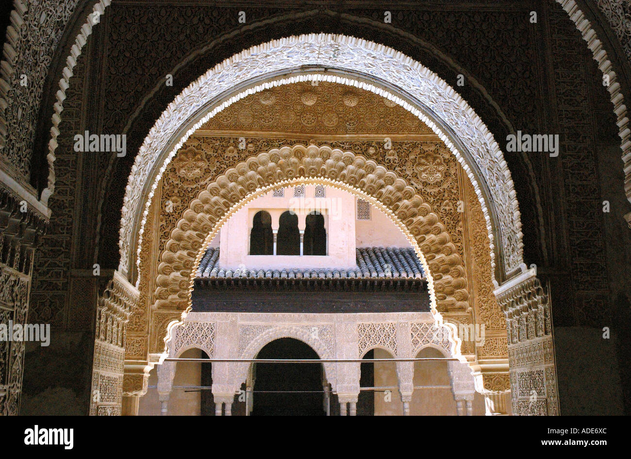 Vista di Alhambra Palace & Alcazaba fortezza Granada Andalusia Andalucía España Spagna Iberia Europa Foto Stock