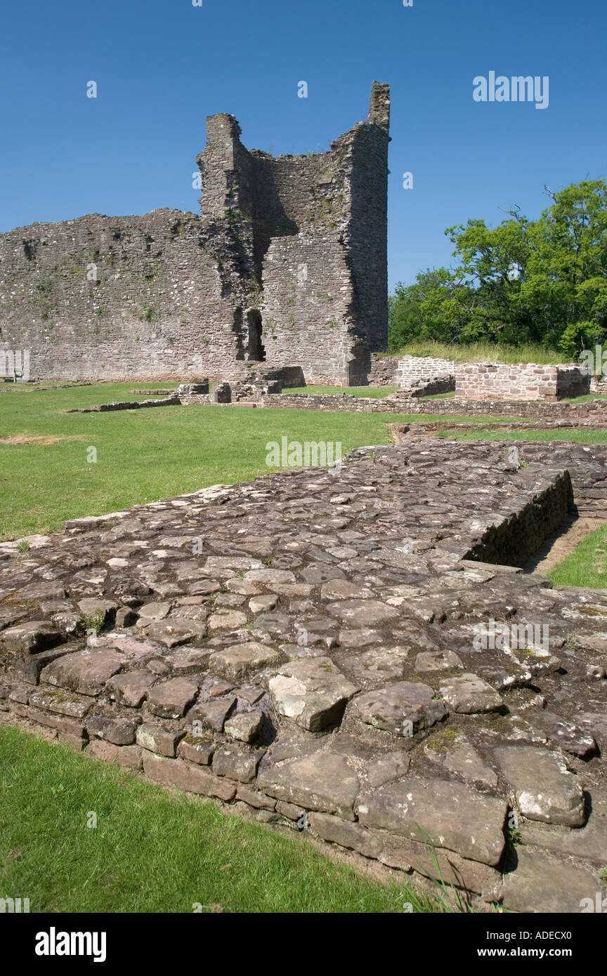 Il castello bianco nei pressi di Abergavenny Galles Foto Stock