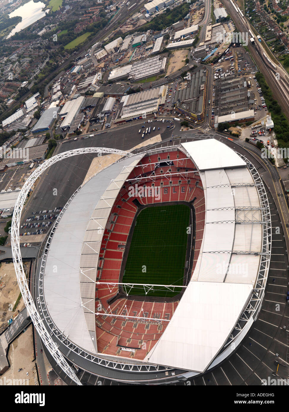 Riprese aeree dallo stadio di Wembley, Londra Foto Stock