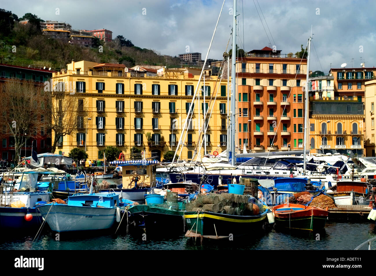 Napoli in Italia Campania meditterranea Foto Stock