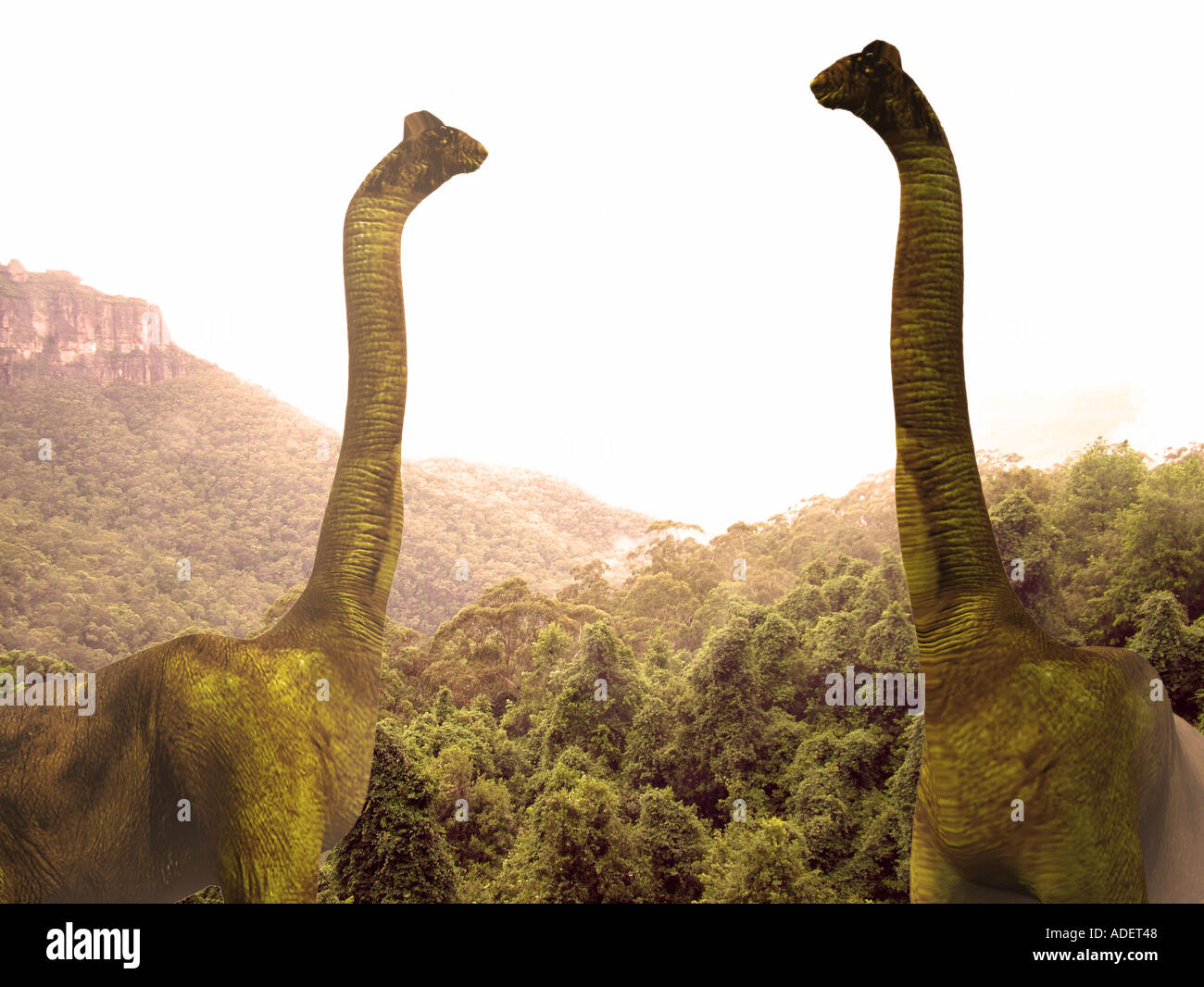 Dinosauro brachiosaurus la creatura più alto mai avere exsisted uno dei sauropods computer 3D illustrazione Foto Stock