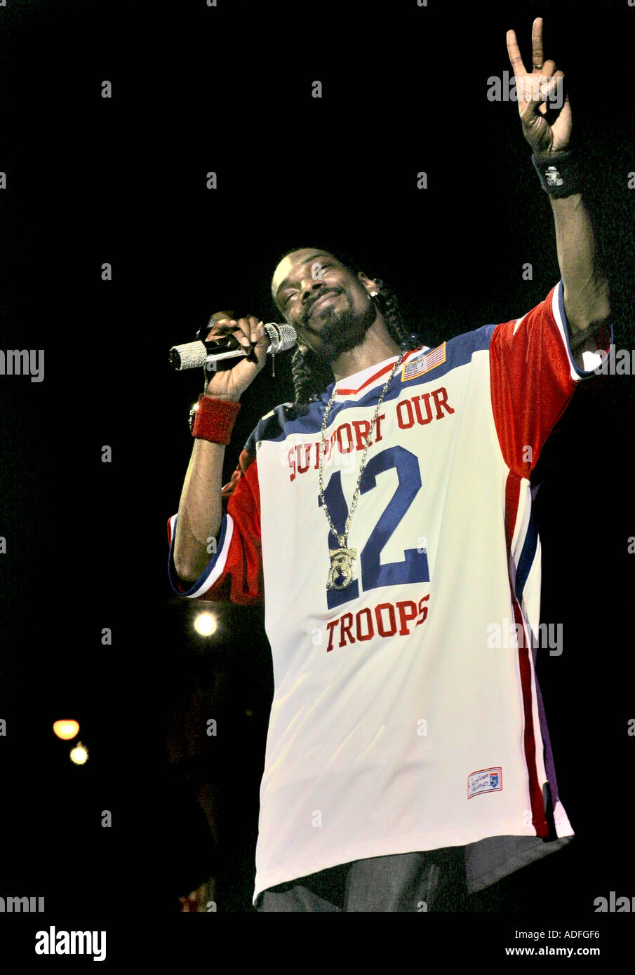 Il rapper Snoop Dog in concerto Foto Stock