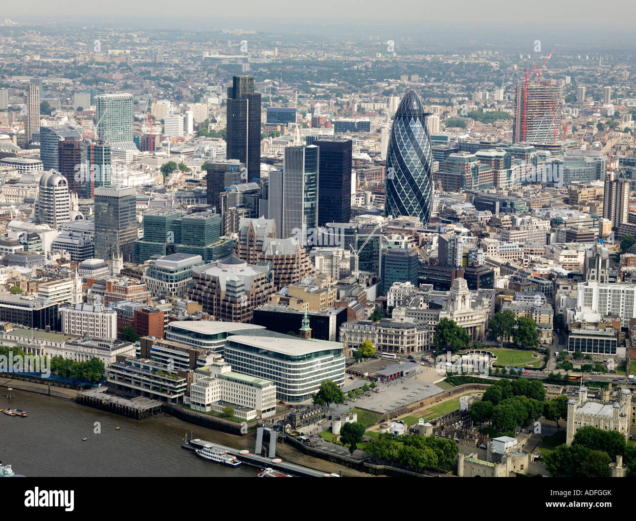 Vista aerea della città di Londra Foto Stock