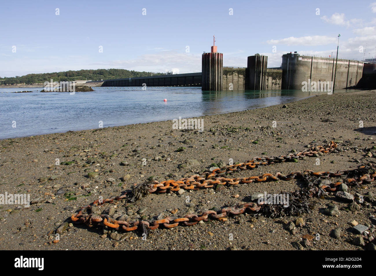 Mareomotrice a La Rance Bretagna Francia Foto Stock