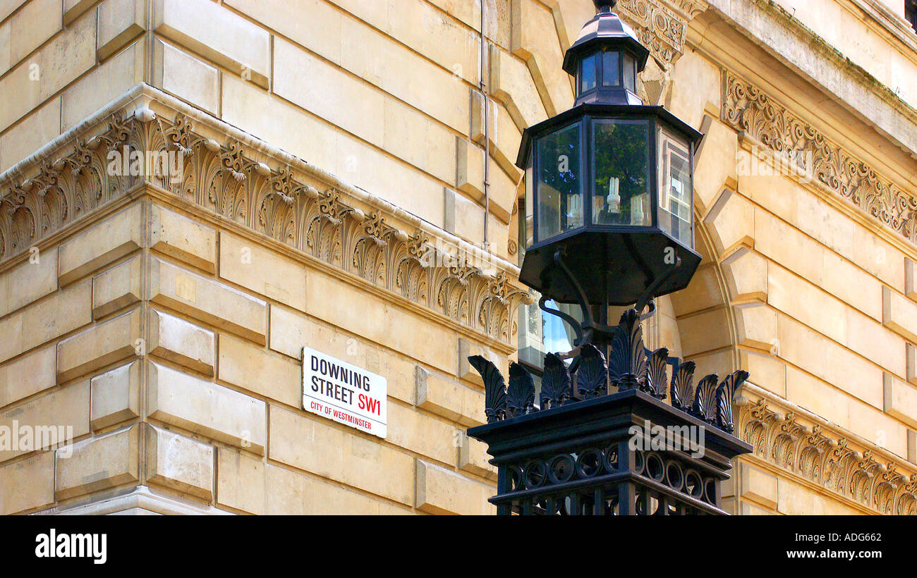 Downing Street ingresso London REGNO UNITO Foto Stock