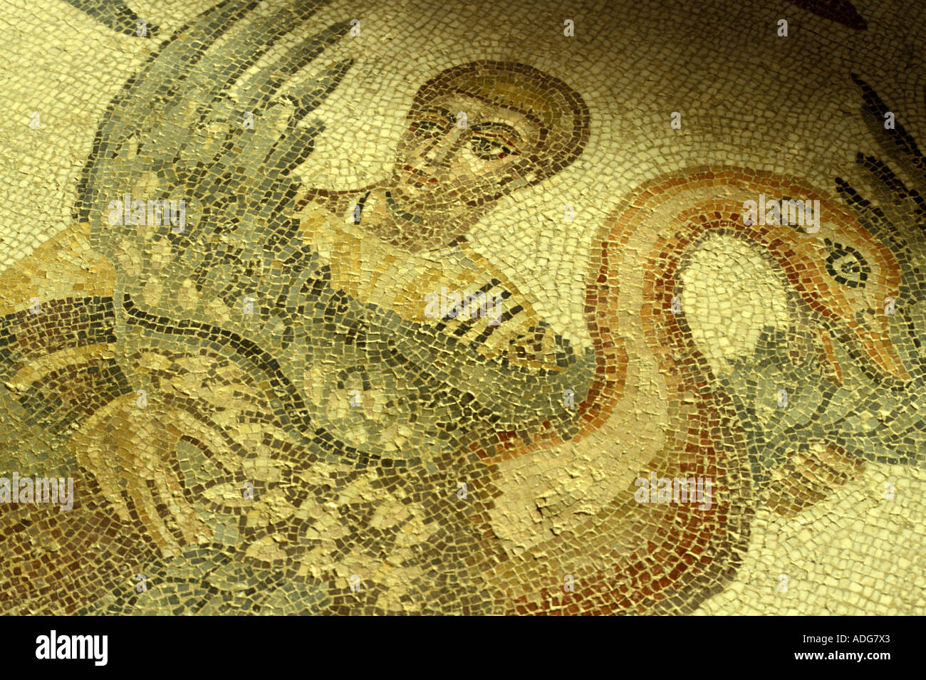 Mosaico La Grande Caccia Villa del Casale di Piazza Armerina Sicilia Italia Foto Stock