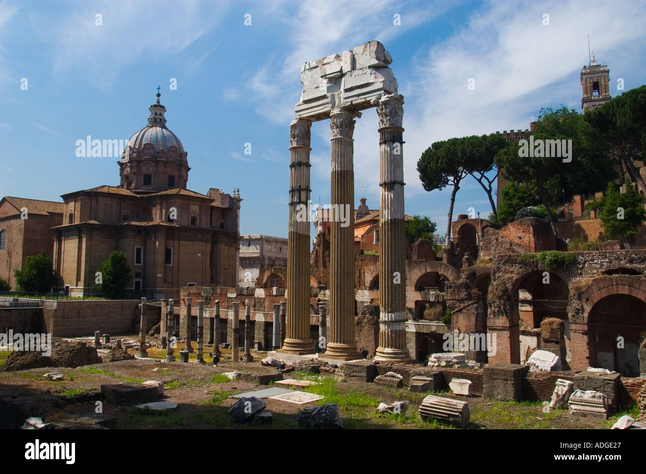 Foro Romano rovine Roma Italia Foto Stock