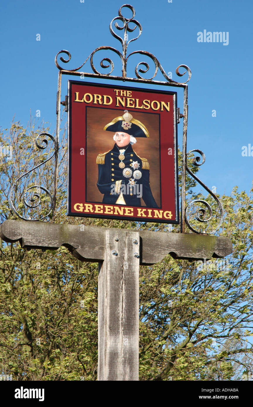 Lord Nelson public house in Burnham Thorpe Foto Stock