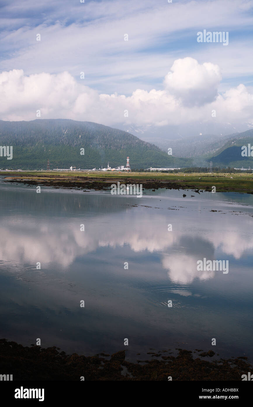 Minette Bay e Kitimat estuario del fiume Kitimat British Columbia Foto Stock