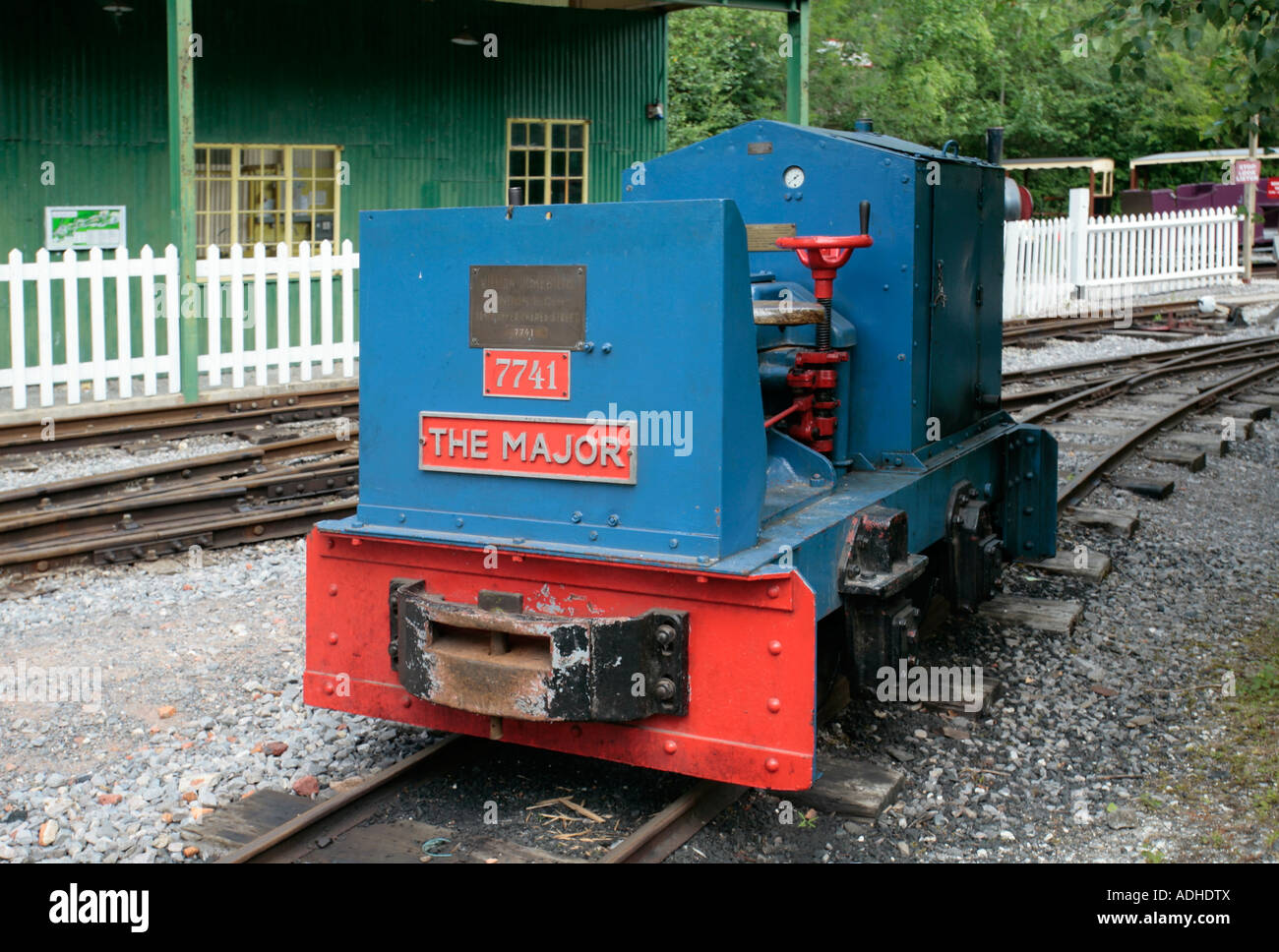 Locomotiva diesel "The Major" costruita da Orenstein & Koppel in mostra al Museo del lavoro di Amberley, West Sussex Foto Stock