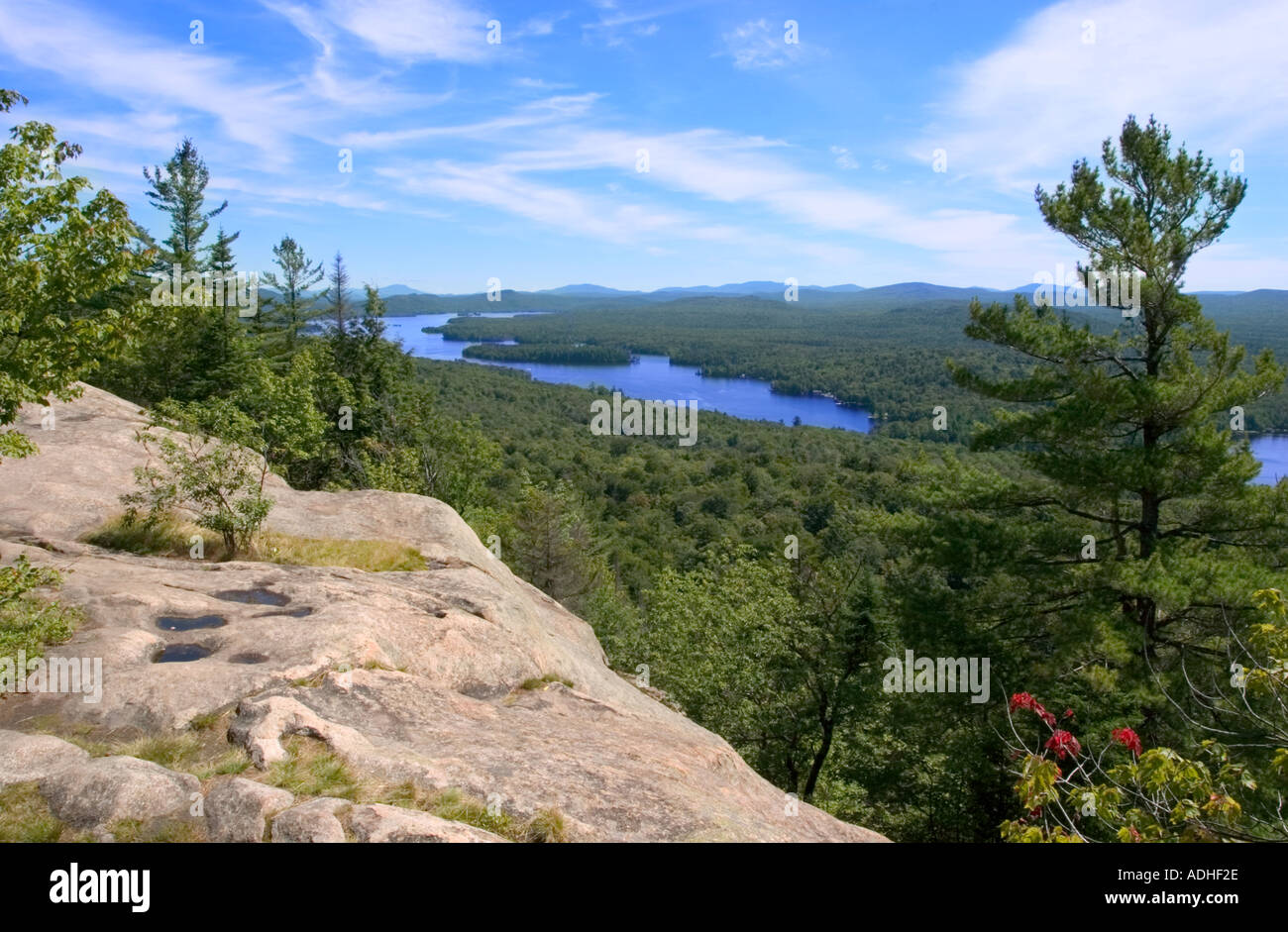 Il quarto lago al Fulton catena laghi da orso o Rondax montagna Montagne Adirondack State Park New York STATI UNITI D'AMERICA Foto Stock