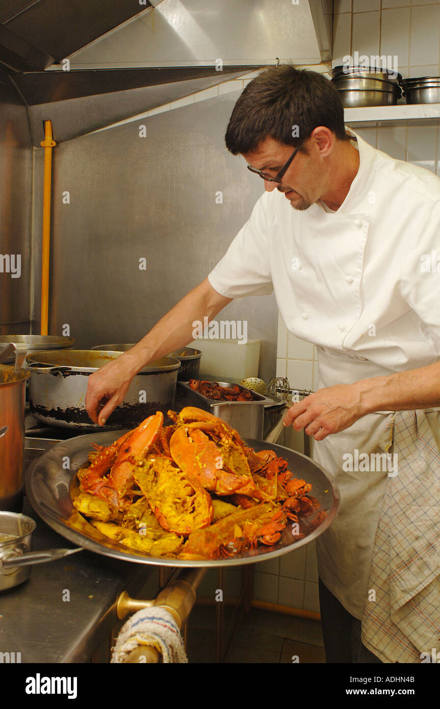 Francia Marsiglia nel famoso ristorante bouillabaisse MIRAMAR chef Jean Francois Maria del Molinari Foto Stock