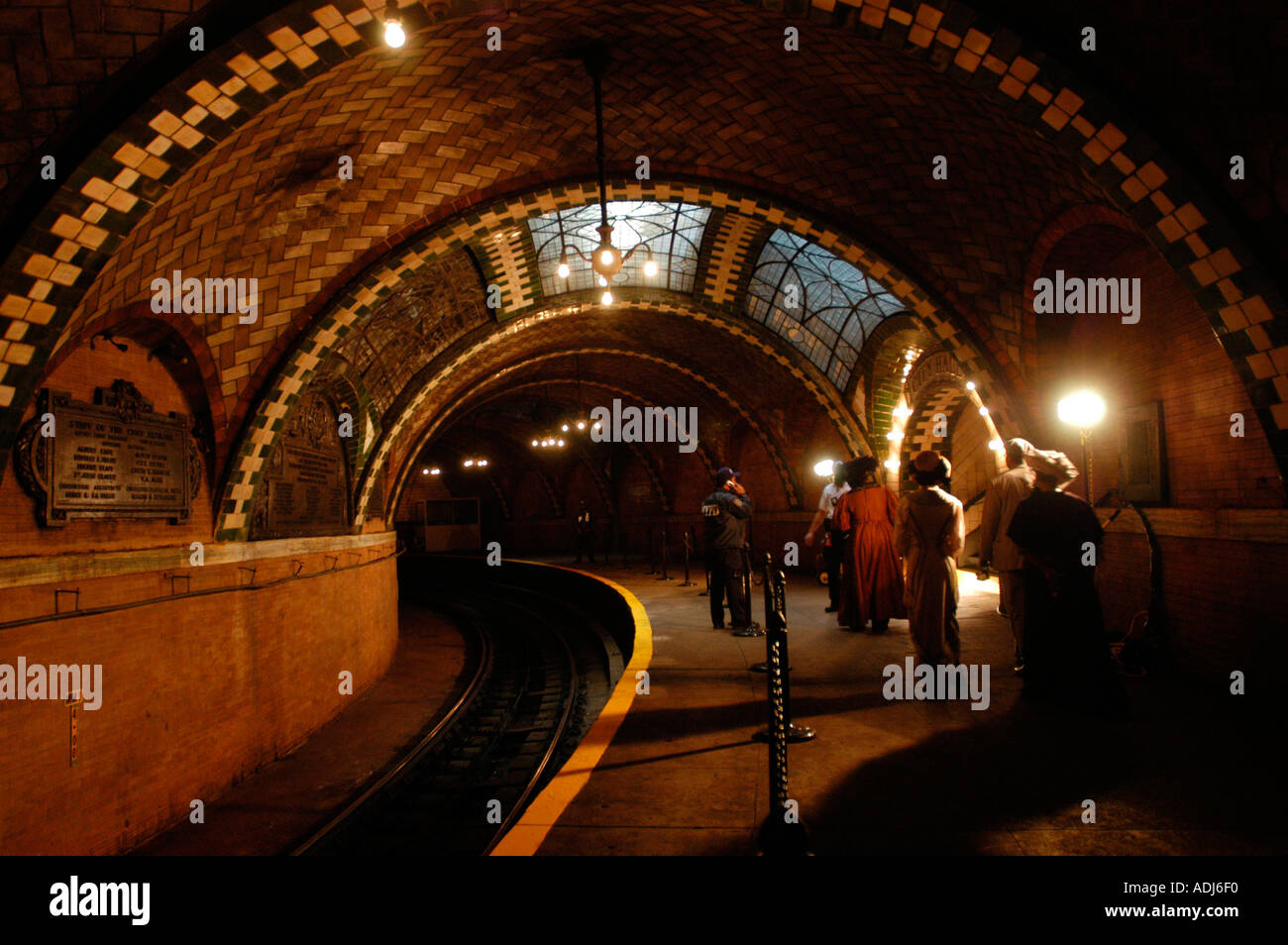 Ha riaperto 1904 City Hall Station in onore di NYC Subway centennial su 27 Ottobre 2004 Foto Stock