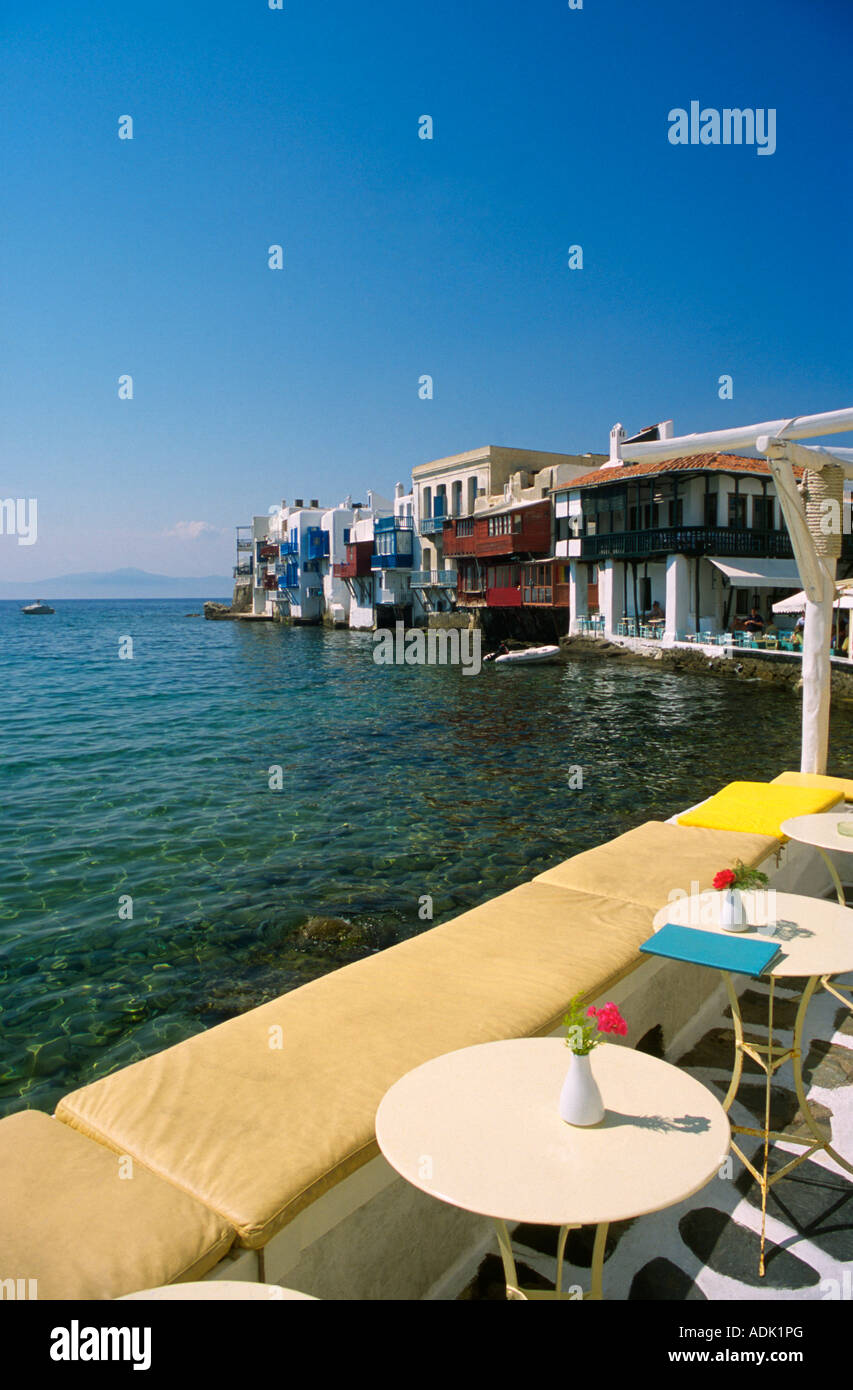 La città di Mykonos Chora Grecia UE Unione europea EUROPA Foto Stock
