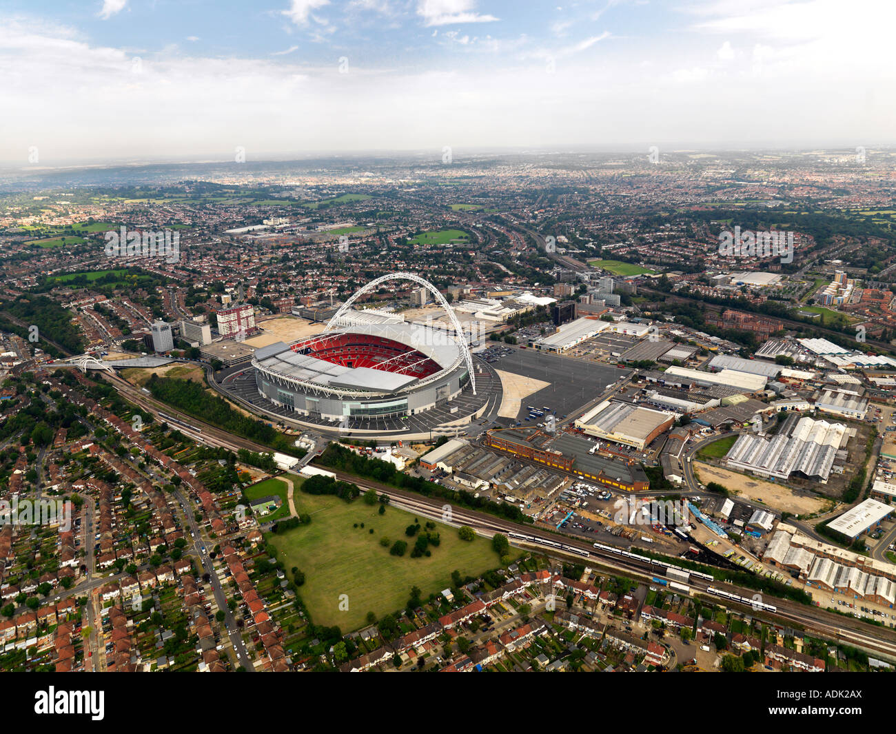 Riprese aeree dallo stadio di Wembley, Londra Foto Stock