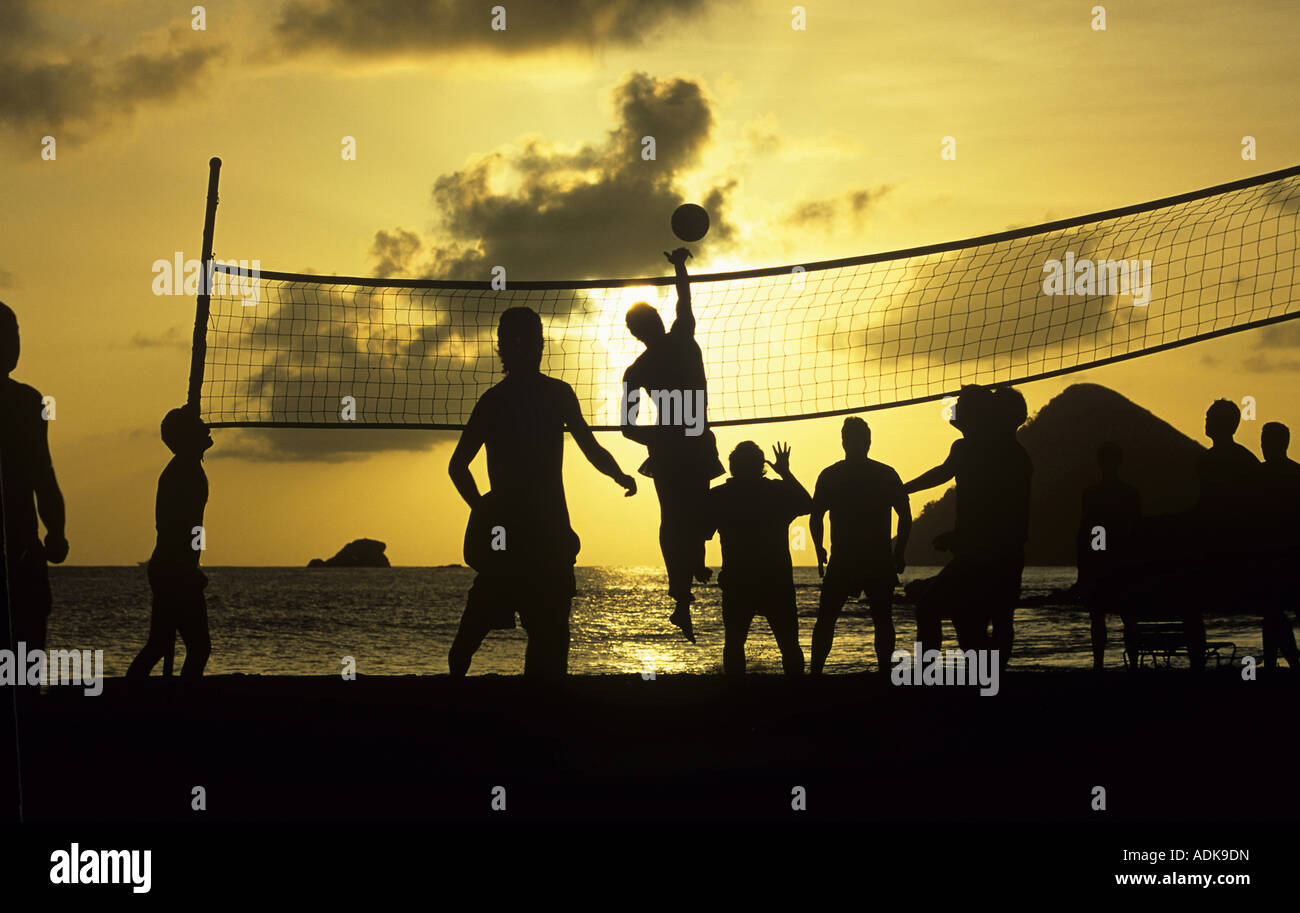 0001: Beach Volley, Antigua, West Indies Foto Stock