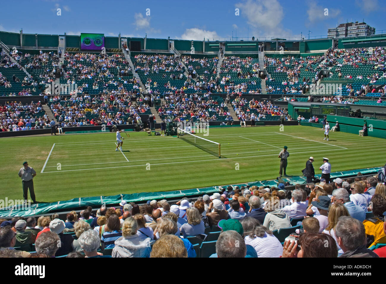 Centre Court di Wimbledon Lawn Tennis Club Foto Stock