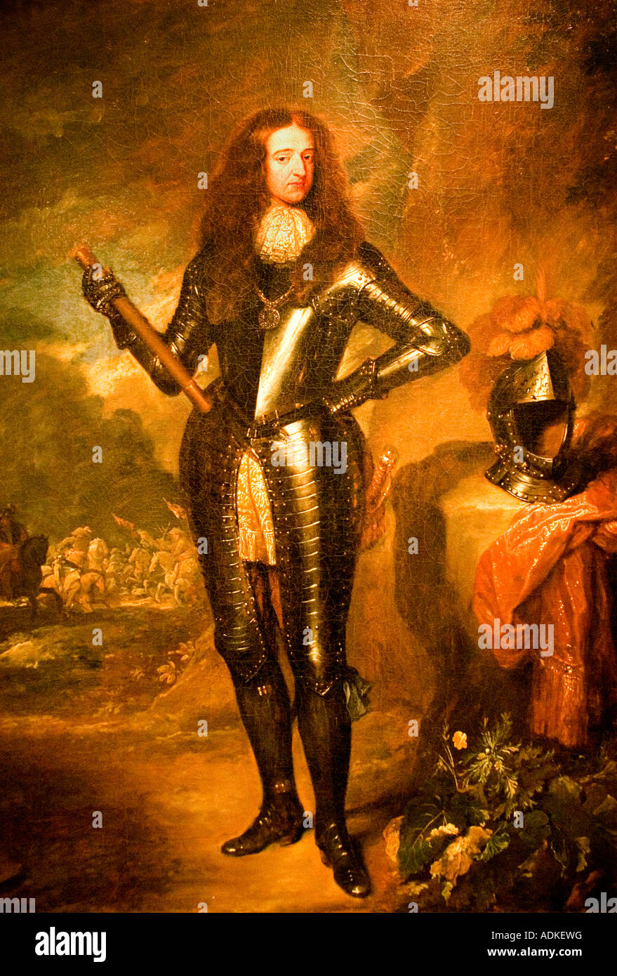 Stadhouder Willem 3 da Caspar Netscher tra 1677 1684 Museo di La Hague Foto Stock